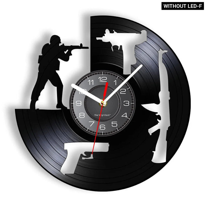 Us Army Soldier Vinyl Record Wall Clock