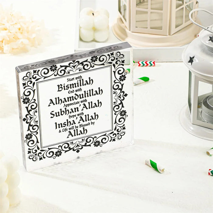 Acrylic Islamic Eid Ramadan Decor Desktop Ornament