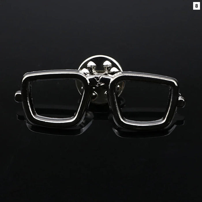 Alloy Glasses Brooch Enamel Pin For Men And Women