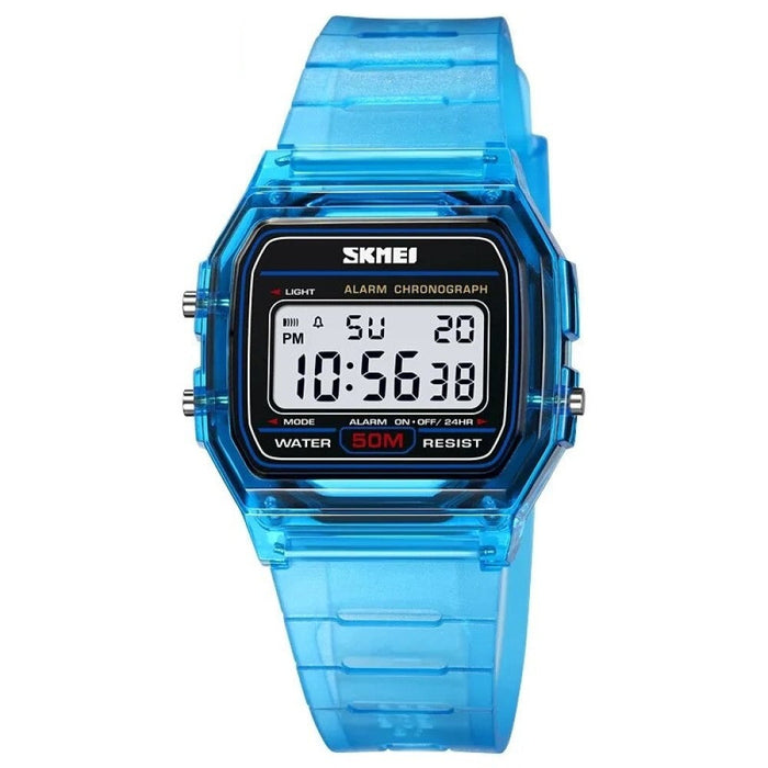 Kids Stainless Steel Band LED Digital Display 3ATM 30M Water Resistant Wristwatch