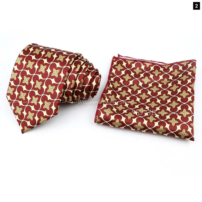 Paisley Jacquard Tie Set For Office Or Wedding