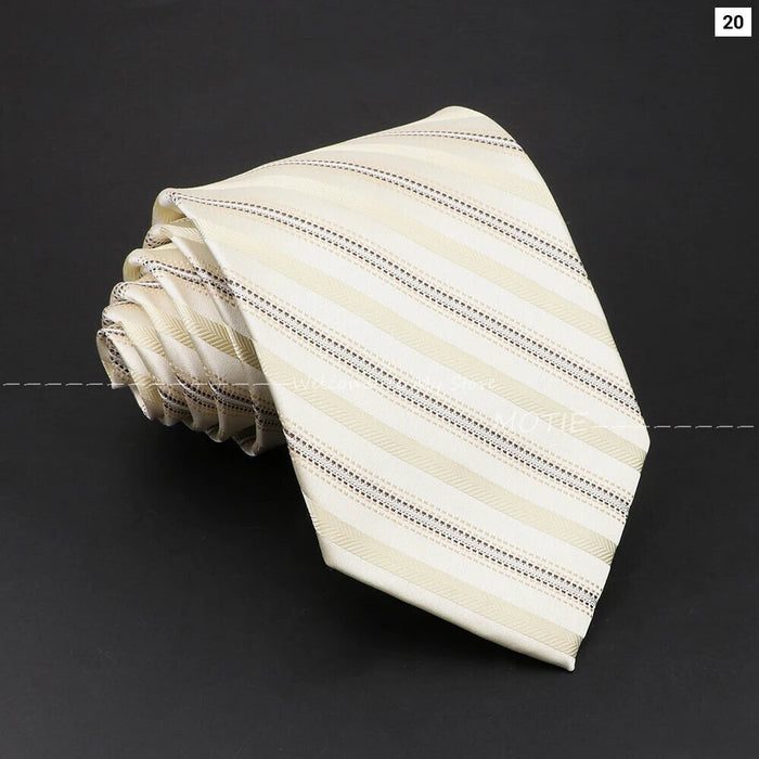 Mens Pink Purple Striped Tie For Business Weddings And Daily Wear