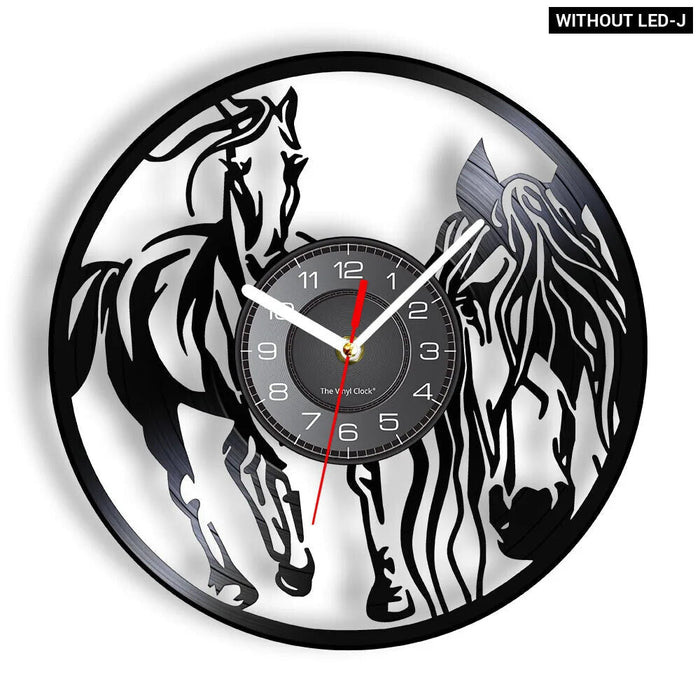 Horse Head Vinyl Record Wall Clock