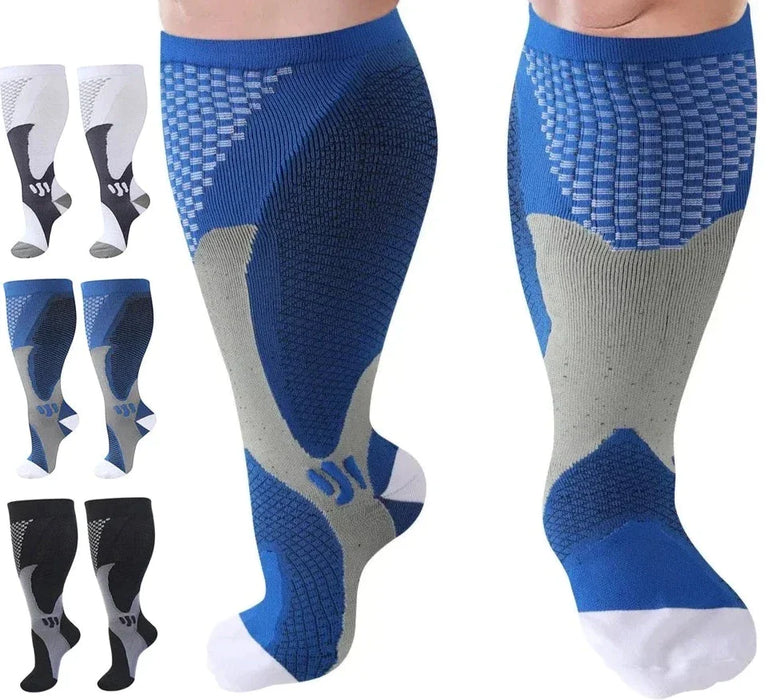 1Pair Knee Compression Socks For Blood Circulation Swelling Running