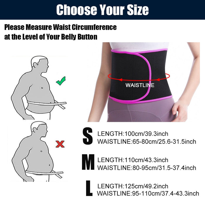 Adjustable Neoprene Abdominal Trainer Back Support Weight Loss Body Shaper