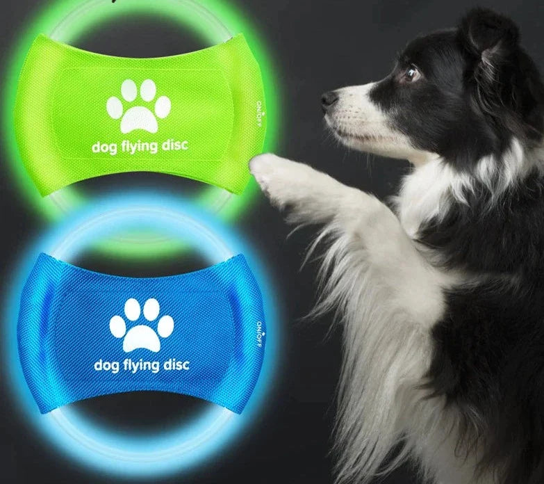 Glow In The Dark Dog Flying Disc Durable Rechargeable And Safe