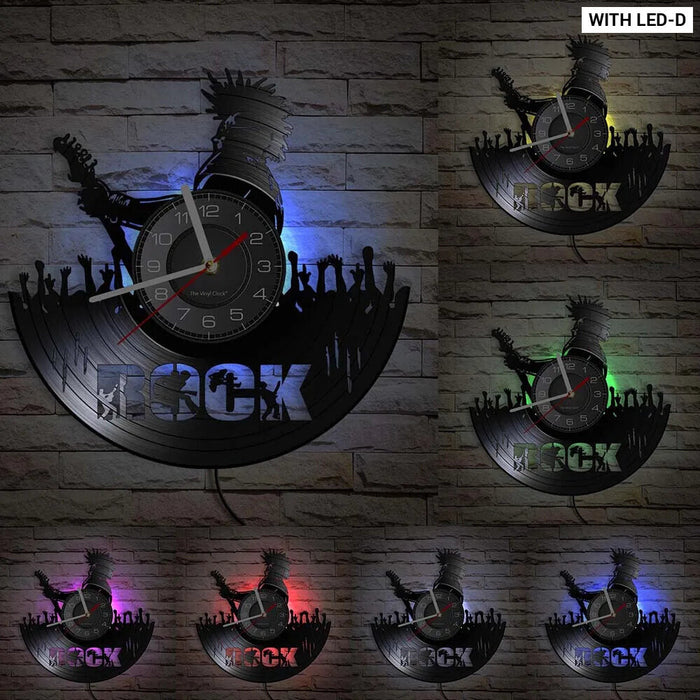 Musical Instruments Vinyl Record Clock