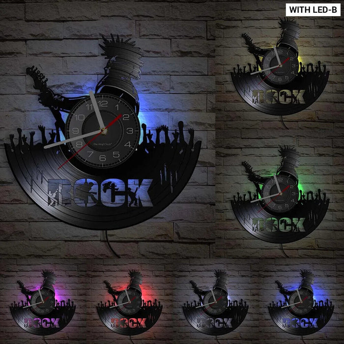 Rock Band Silhouettes Wall Clock