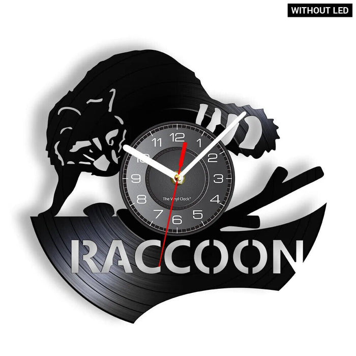 Raccoon Vinyl Record Wall Clock