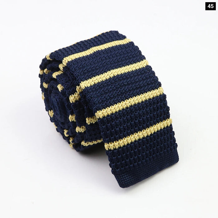 Classic Warm Knit Neck Ties Striped Colourful 6Cm Width