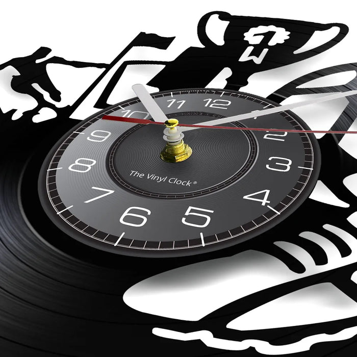 Soccer Trophy Vinyl Record Clock