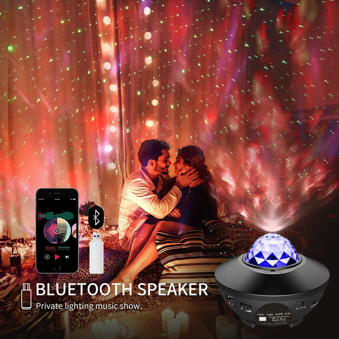 Galaxy Night Light With Music Speaker For Bedroom Decor