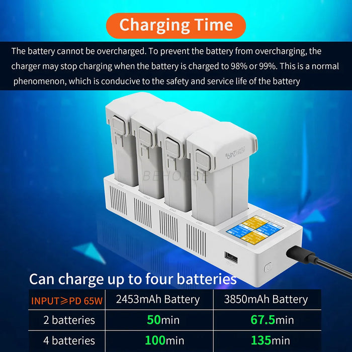 4 In 1 Battery Charging Hub For Dji Mini Pro Drone