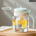 1000ml Glass Tumbler With Lid Straw And Handle