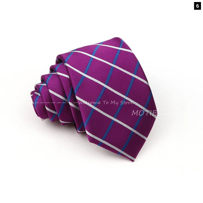 Blue Striped Necktie For Weddings And Parties