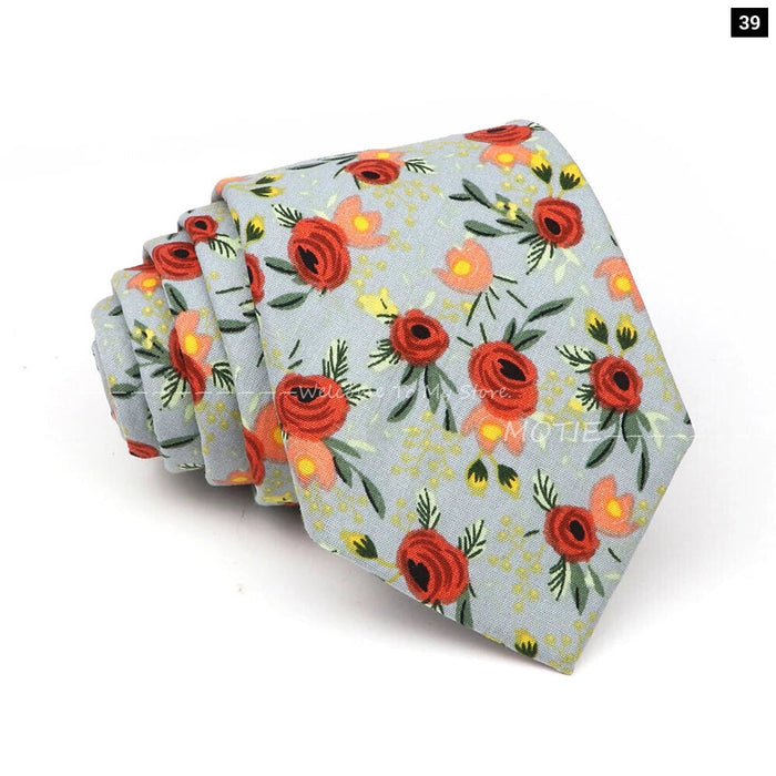 Stunning 42 Colour Floral Tie For Weddings Business And Daily Wear