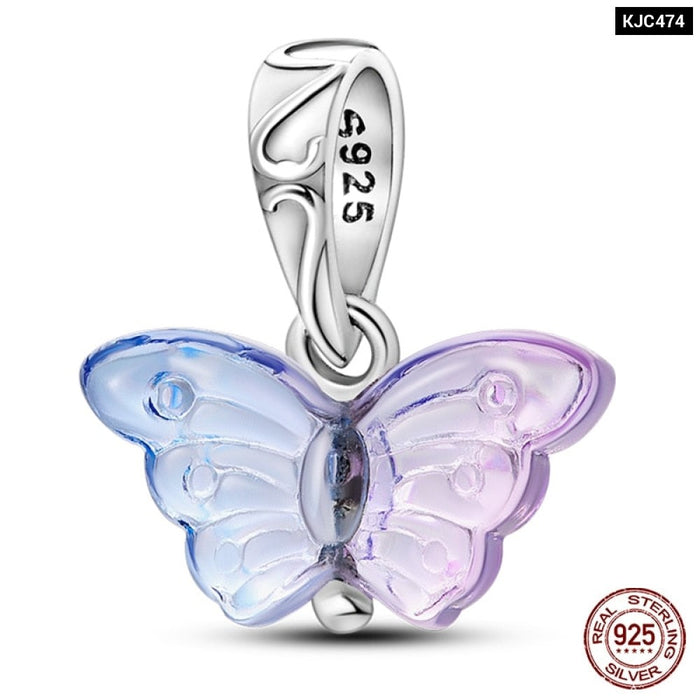 Fit Pandora 925 Original Bracelet 925 Sterling Silver Flower Bird Series Charms Beads For Women DIY Jewelrys Making