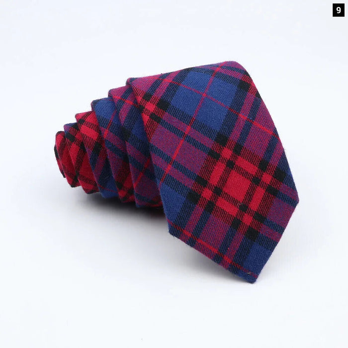 Cotton Plaid Ties For Weddings