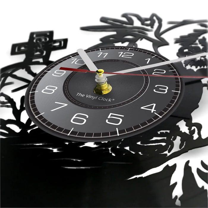 Zombie Crawl Vinyl Lp Wall Clock