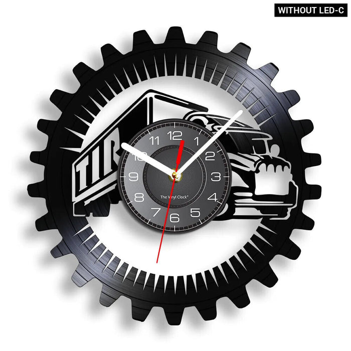 Vinyl Record Truck Driver Wall Clock