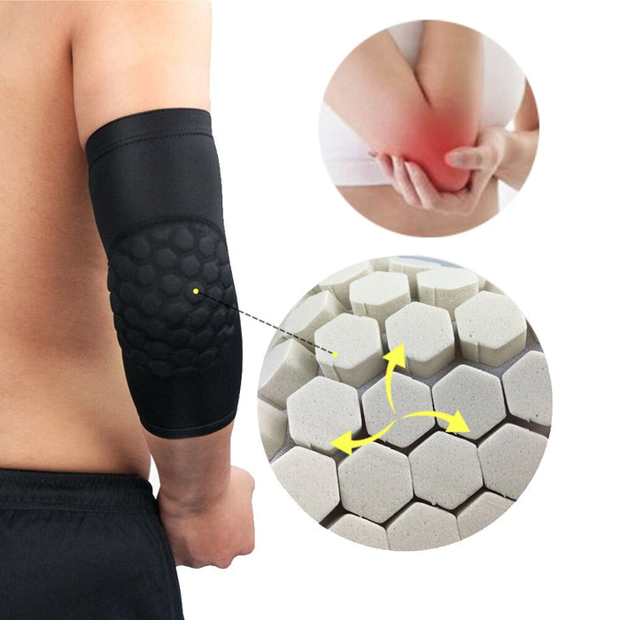 1 Piece Crashproof Honeycomb Elbow Compression Sleeve For Cycling Running Basketball