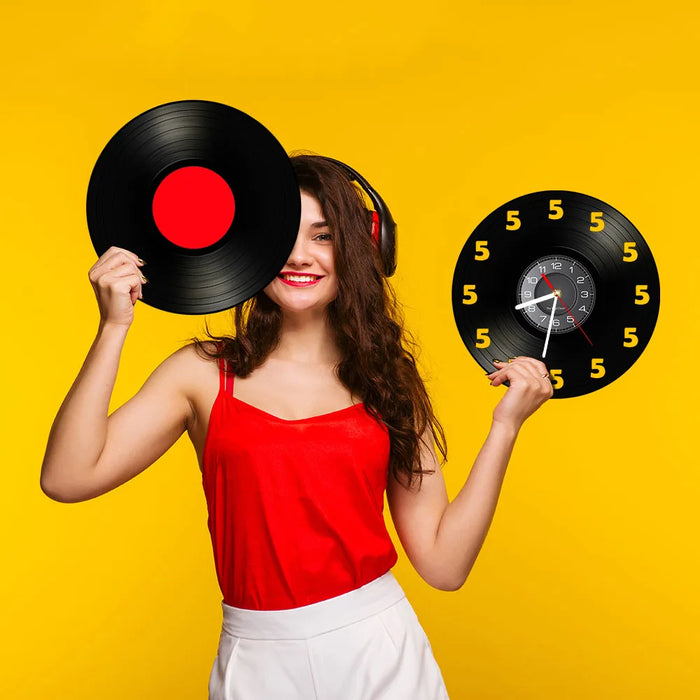 Real Vinyl Record Wine Wall Clock