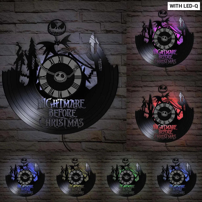 Halloween Nightmare Vinyl Record Wall Clock