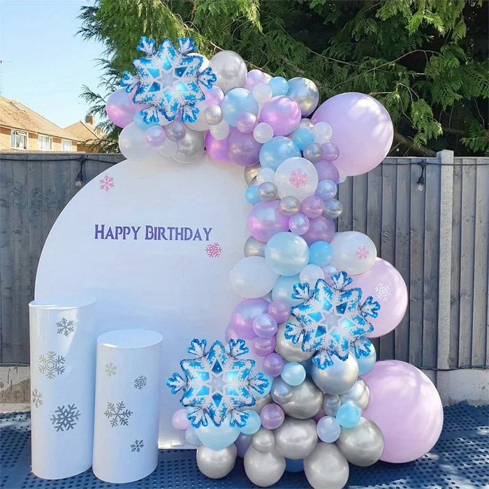 142Pcs Winter Wonderland Garland Set Suitable For Christmas Party Birthday Celebration Wedding Scene And Other Scene Layout