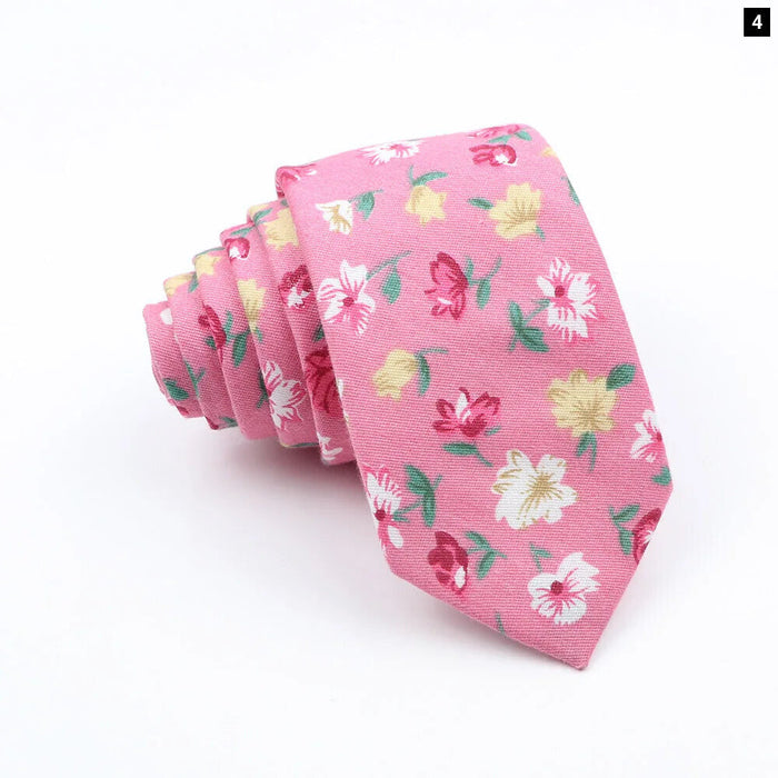 Cartoon Fruit Floral Animal Neck Ties Mens Casual Cotton Tie For Weddings And Parties