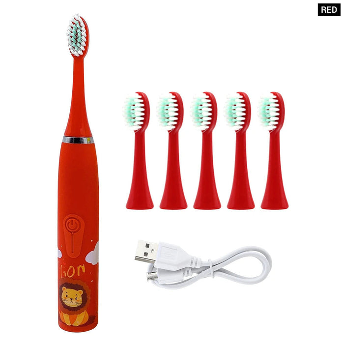 Kids Electric Toothbrush With Replaceable Heads