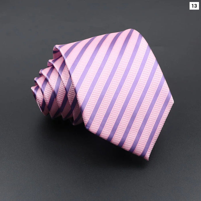 Classic Jacquard Plaid Tie For Business Weddings And Daily Wear