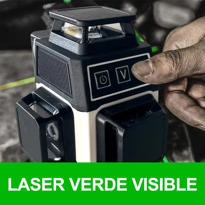 Pracmanu 12 Line 3d Laser Level 360 Self Leveling Green Beam