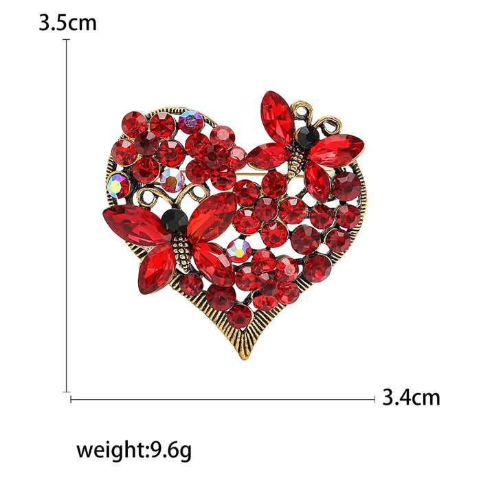 Heart Lapel Brooch Vintage Valentine