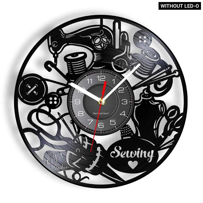 Retro Sewing Machine Wall Clock