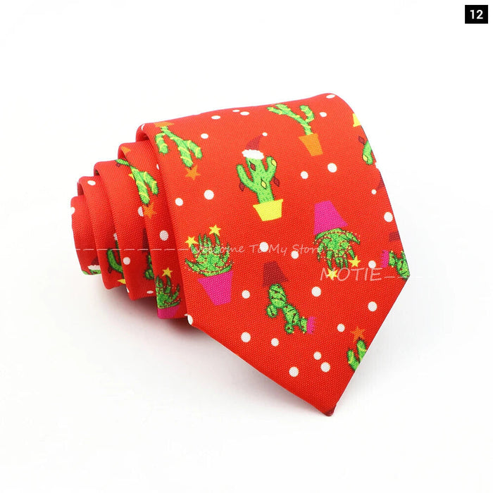 Green Christmas Tree Necktie For Daily Wear Weddings And Gifts