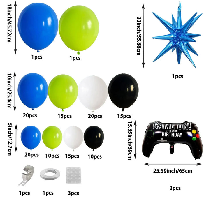135Pcs Game-Themed Birthday Sets Birthday Parties Game Night Birthday Party Decorations Create Immersive Esports Carnivals