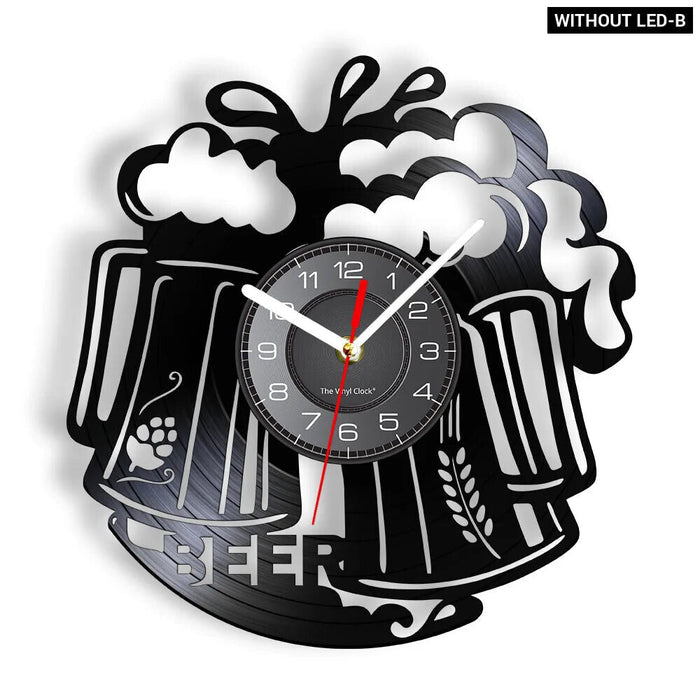 Modern Beer Bar Wall Clock