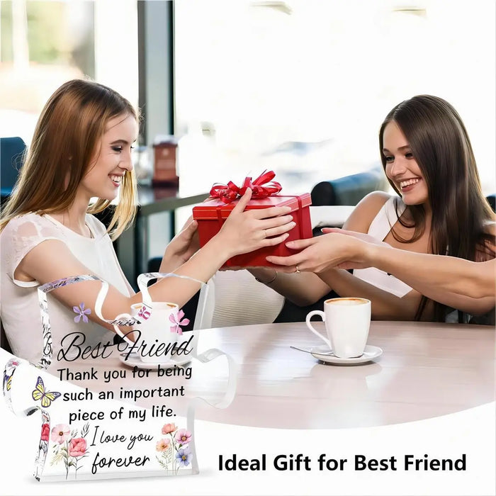 Charming Puzzle Shaped Acrylic Plaque For Best Friends