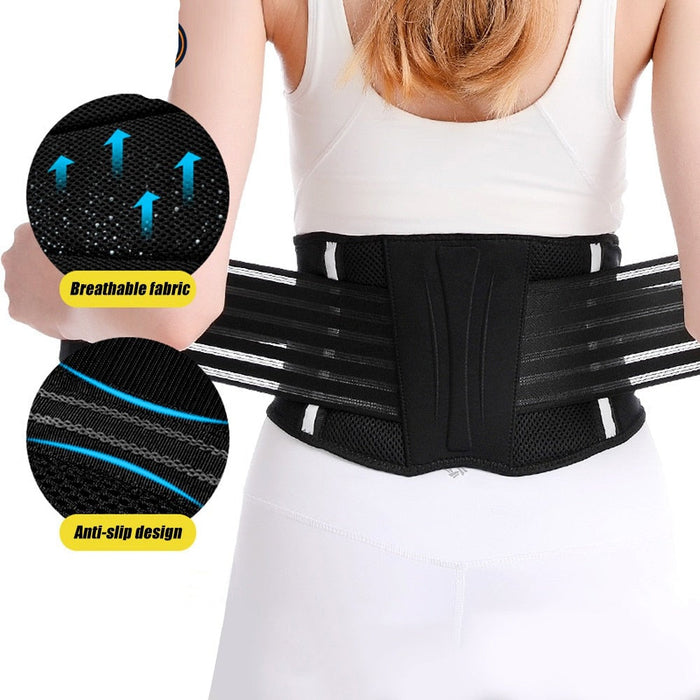 Breathable Adjustable Waist Brace Belt for Lower Back Pain Herniated Disc