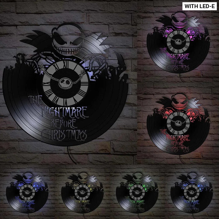 Halloween Nightmare Vinyl Record Wall Clock