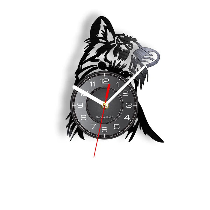 Yorkie Portrait Vinyl Record Wall Clock