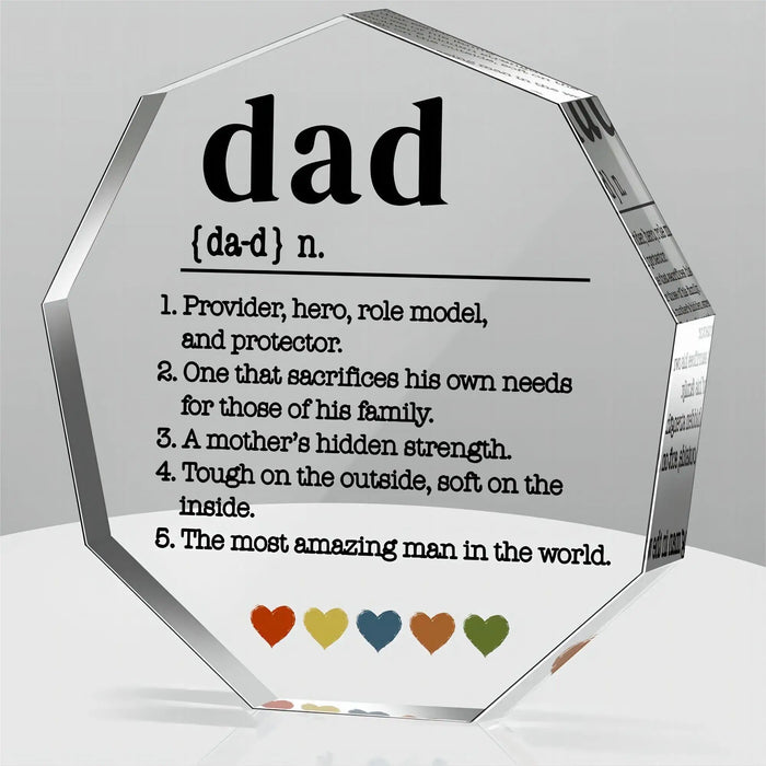 Best Dad Ever Acrylic Plaque For Father's Day Birthday Christmas