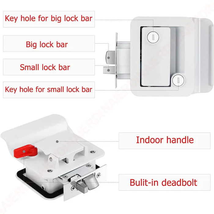 Zinc Alloy Camper Door Lock With Deadbolt