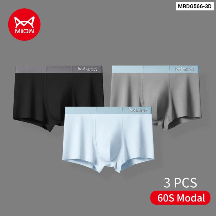 Pack Of 3 Antibacterial Cotton Boxer Shorts For Men