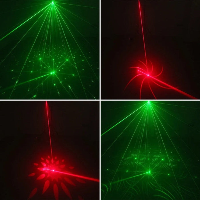 Dj Disco Party Stage Light 4in1 Red Laser Rain Patterns Led