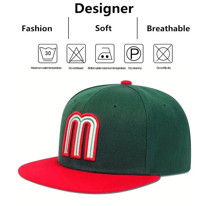 Adjustable M Letter Embroidery Baseball Cap / Hat