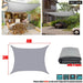 420d Waterproof Shade Sail Square Rectangle Sunshade Garden