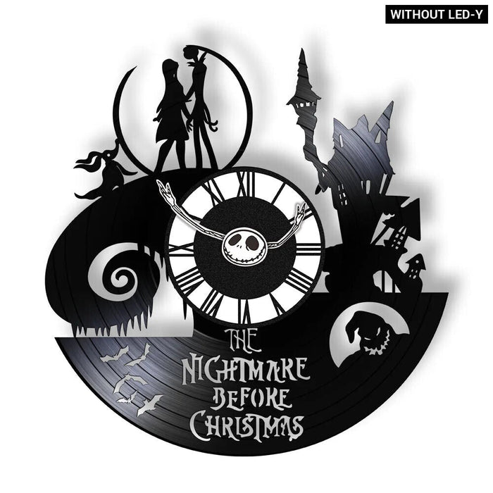 Halloween Nightmare Vinyl Record Wall Clock