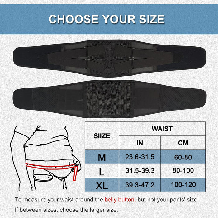 Adjustable Breathable Lightweight Back Belts for Lower Back Pain Relief Herniated Disc