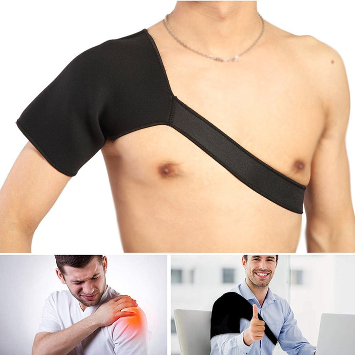 1Pc Sports Adjustable Single Shoulder Back Brace Guard Wrap Belt for Muscle Tear Pain Sprain